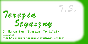 terezia styaszny business card